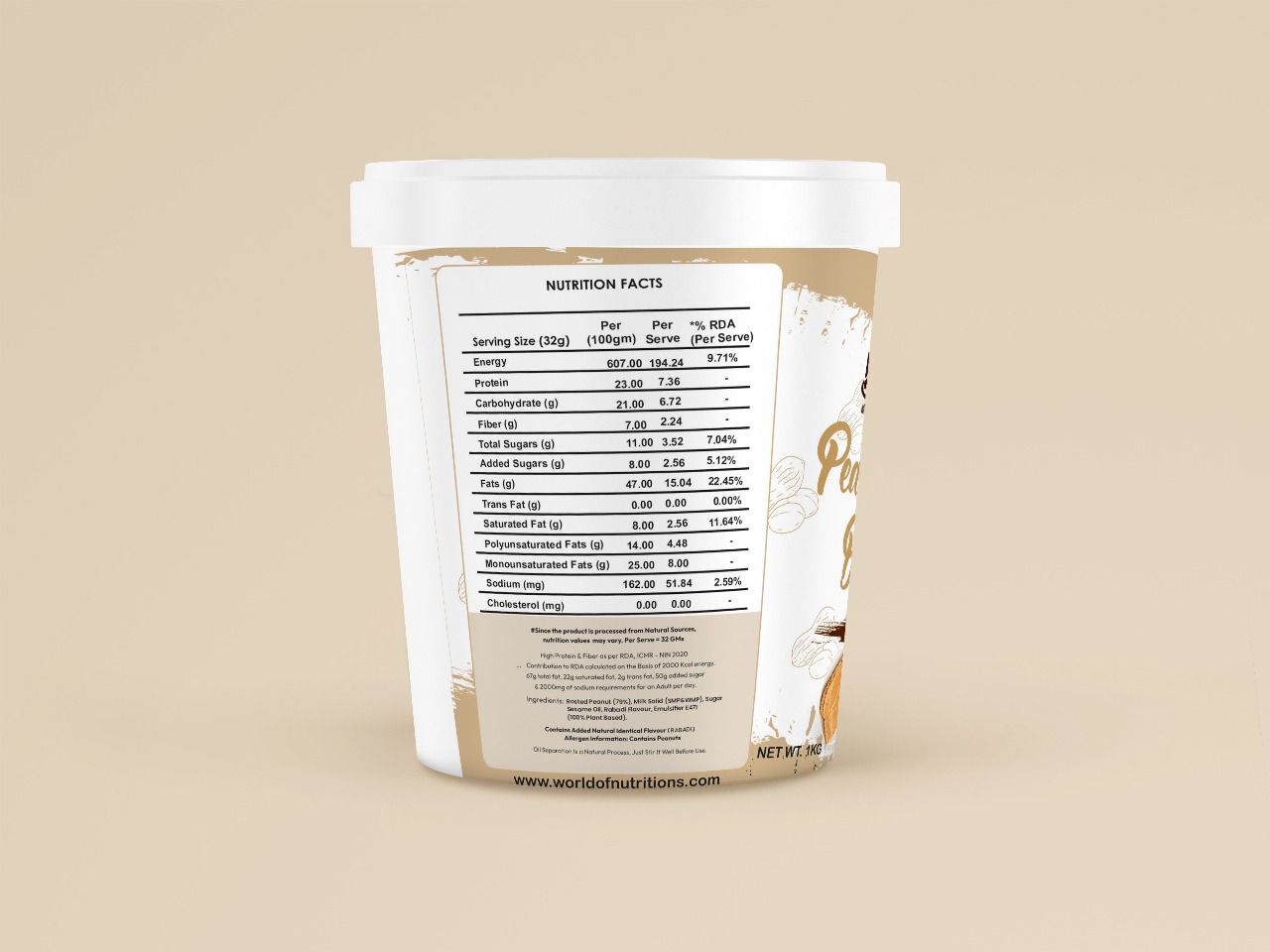 WON Biotech Peanut Butter 1kg