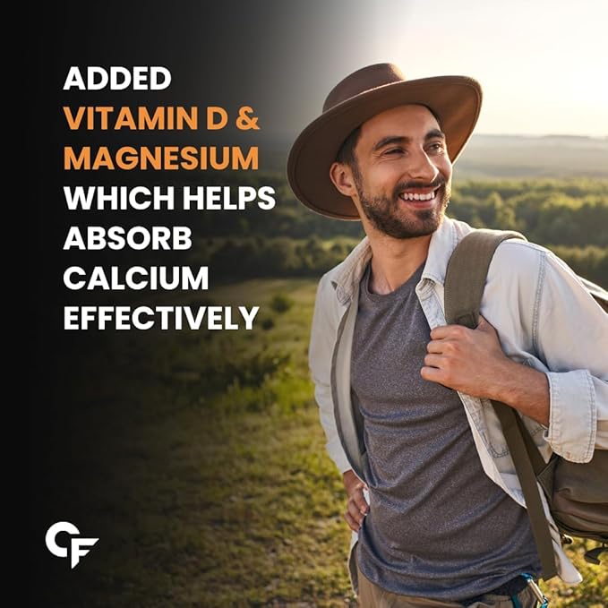 Carbamide Forte Calcium & Vitamin D3 Tablets | Calcium Tablets for Women & Man | Calcium Magnesium Zinc Tablets | Calcium Supplements for Men with Calcium Citrate, Calcium Tablet with Vitamin K2 MK7 & Vitamin B12