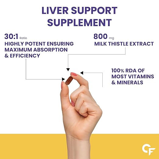 Carbamide Forte Liver Detox Supplement with Milk Thistle | 800mg Milk Thistle Extract (30:1) | Liver Detox Tablets with Added Multivitamins & Amino Acids β 120 Veg Tablets