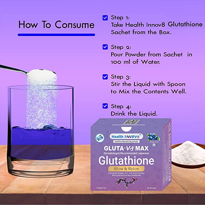 Health Innov8 Glutathione (Blueberry) 100gm