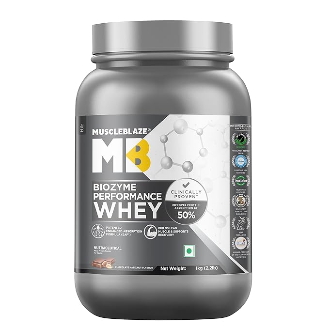 MuscleBlaze Biozyme Performance Whey 1KG