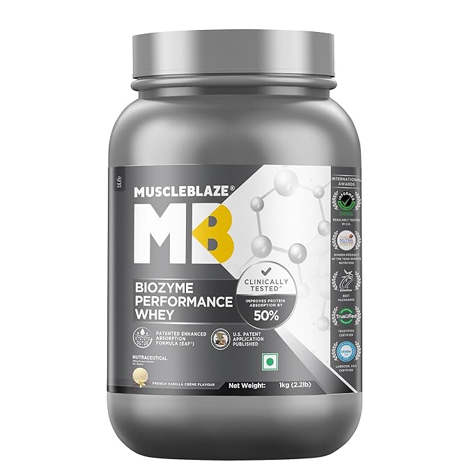 MuscleBlaze Biozyme Performance Whey 1KG