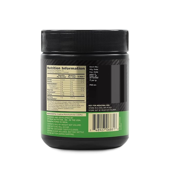 Optimum Nutrition (ON) Micronized Creatine Powder - 100 Gram