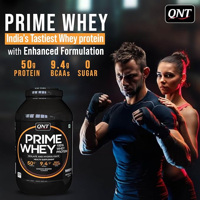 QNT Prime Whey, 100% Whey Protein with whey Isolate, 2kg,