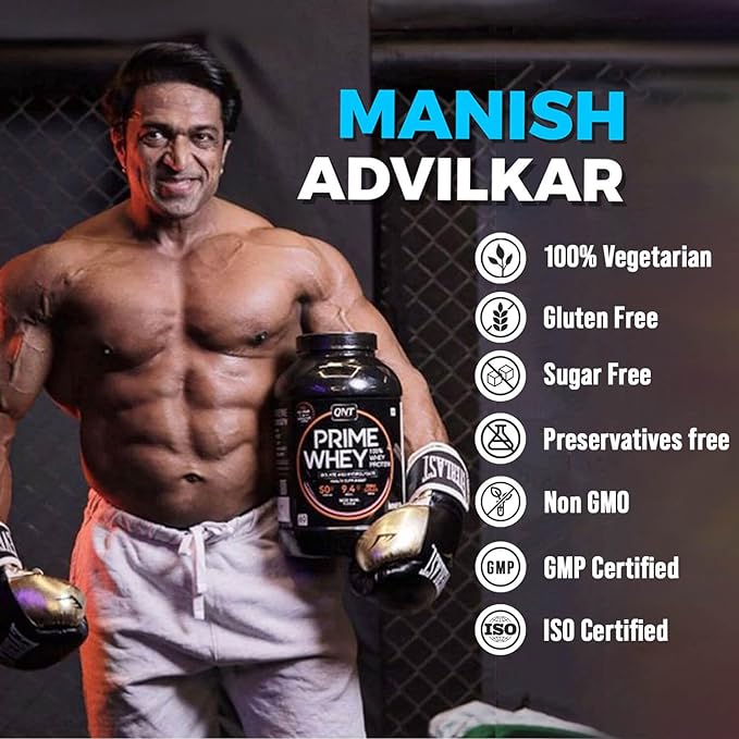 QNT Prime Whey, 100% Whey Protein with whey Isolate, 2kg,