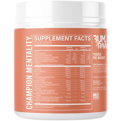RAW Pre Workout Powder, Thavage