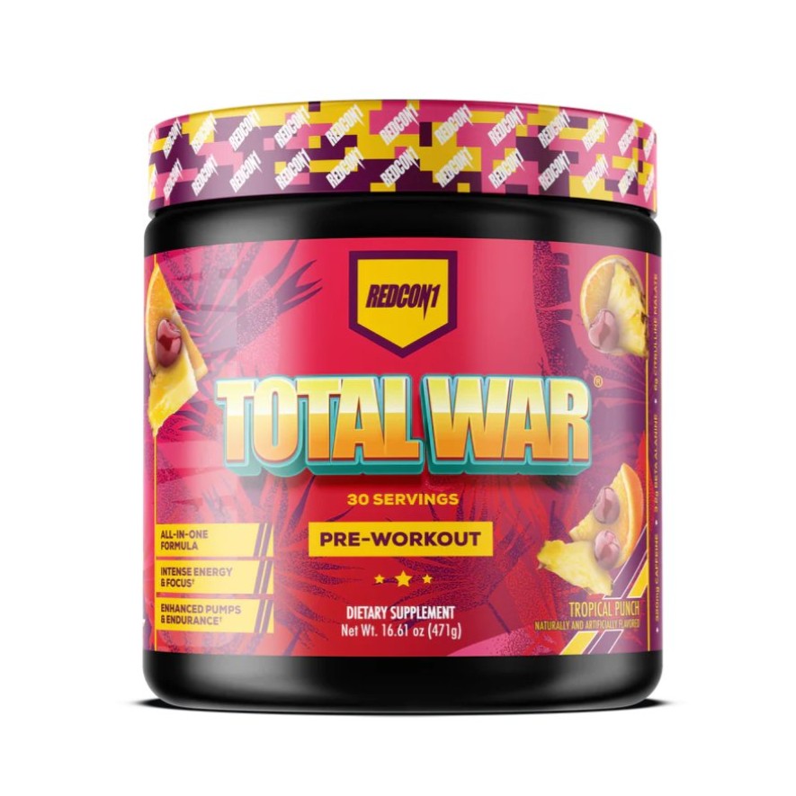 Redcon1 TOTAL WAR PRE WORKOUT 30 SERV- EXTREME PREWORKOUT SUPPLEMENT EAA (Essential Amino Acids) (441 g)