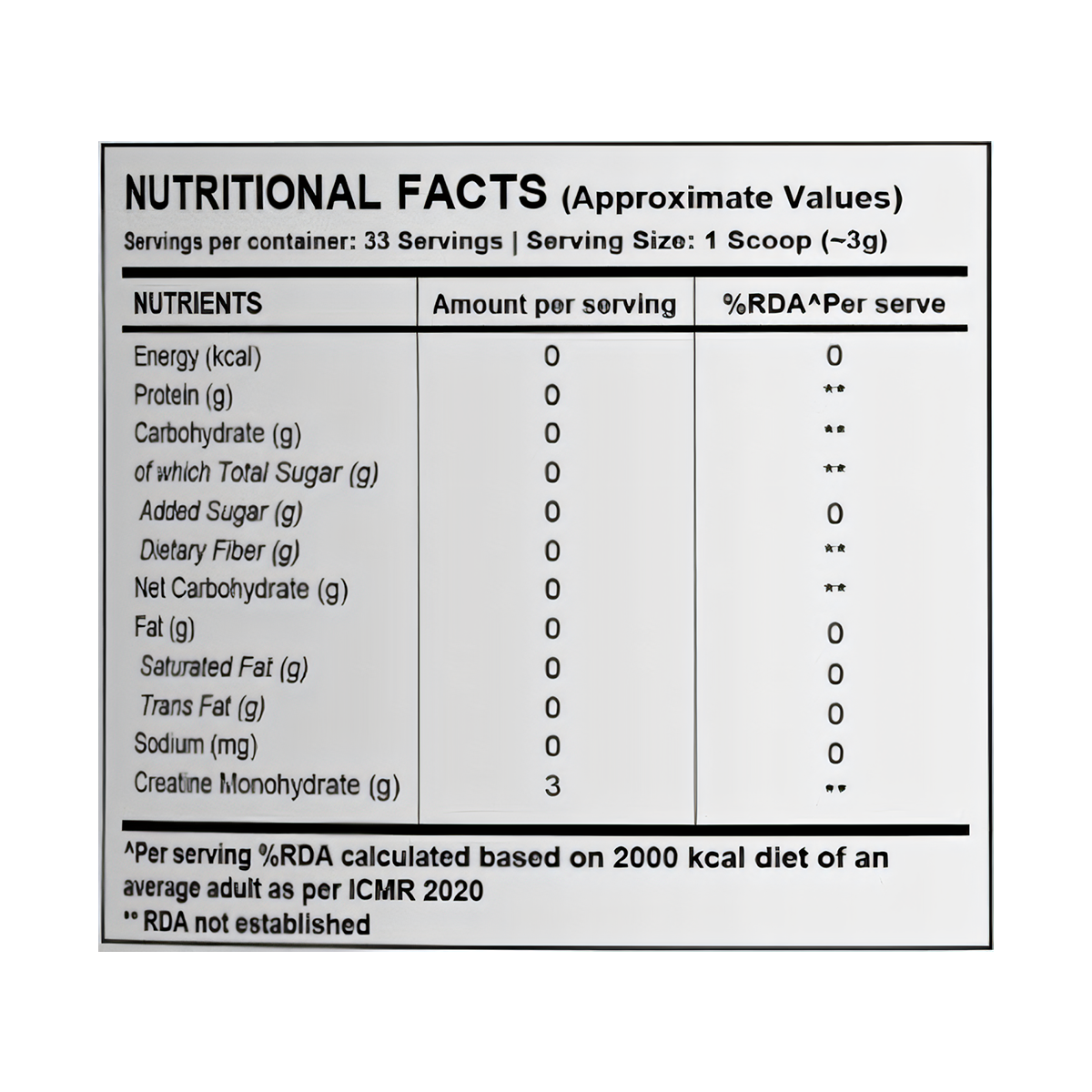 Wellcore Micronised Creatine Monohydrate,100% Pure Creatine (100 g, Unflavored)