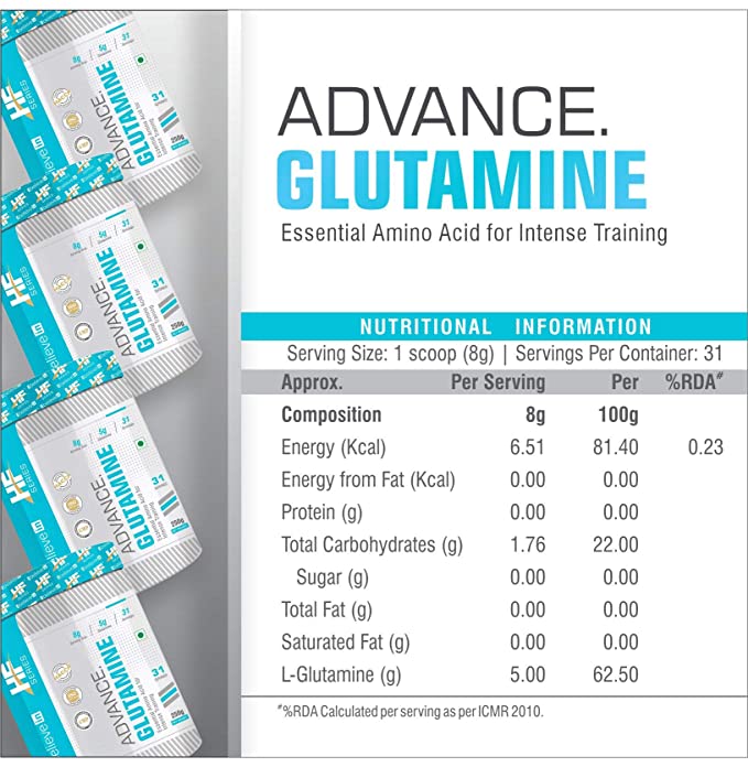HF Series Advance Glutamine 250g Flavour ORANGE