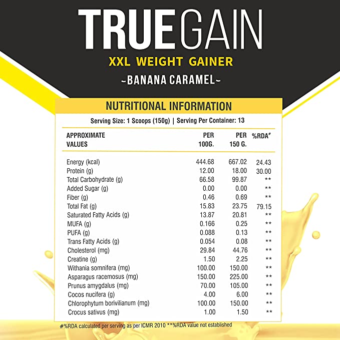 Healthfarm TRUE GAINER XXL Weight Gainer 2KG