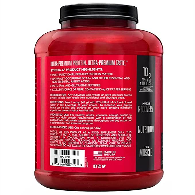 BSN Syntha 6 Protein Powder - 5 lbs, 2.27 kg (Chocolate Milkshake)