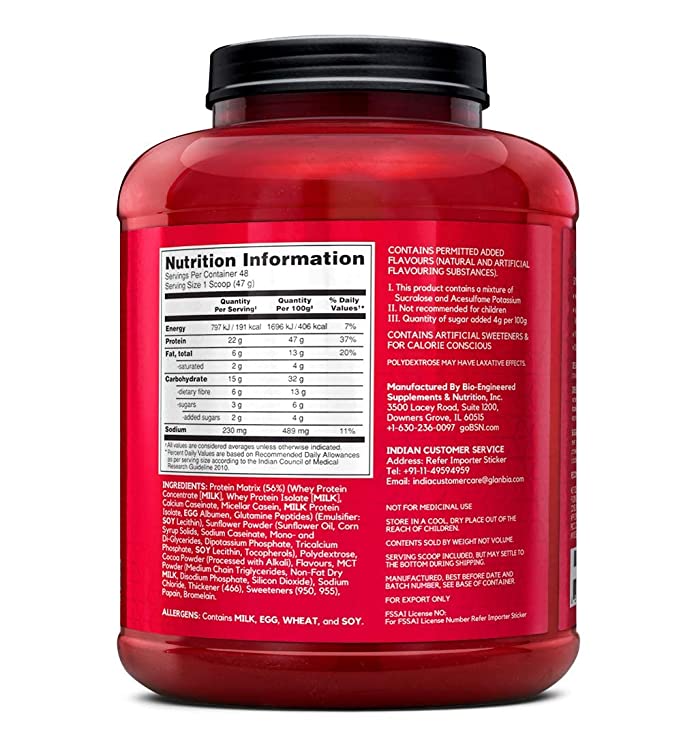 BSN Syntha 6 Protein Powder - 5 lbs, 2.27 kg (Chocolate Milkshake)