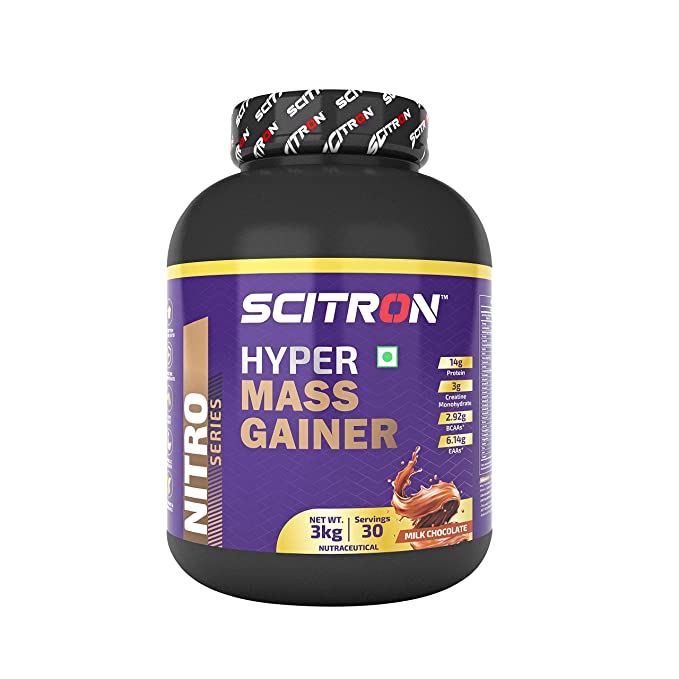 SCITRON Nitro Series Hyper Mass Gainer Milk Chocolate, 3 kg