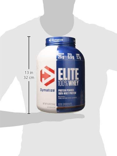 DYMATIZE Elite 100% Whey Protein - 5 lb (Rich Chocolate)