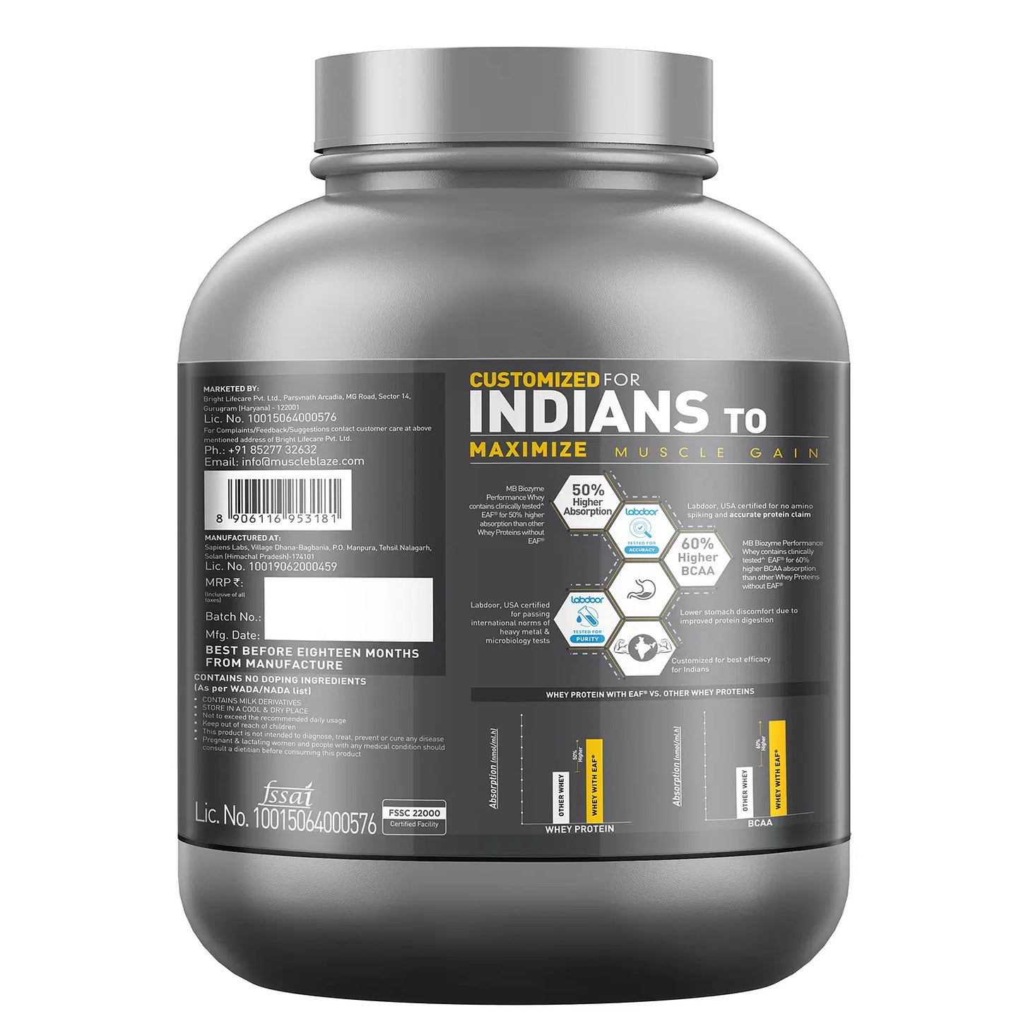 MUSCLEBLAZE BIOZYME PERFORMANCE WHEY