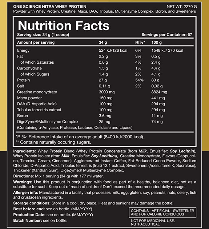 One Science NITRA WHEY Whey Protein