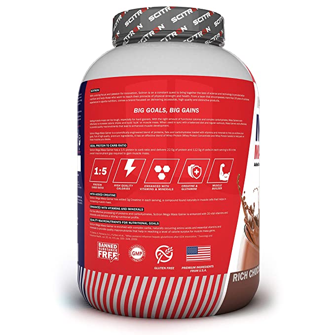 Scitron Mega Mass Gainer 3kg (Rich Chocolate)