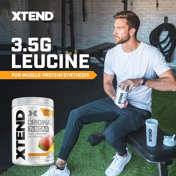 Scivation Xtend Original Bcaa Powder-Sugar Free Workout Muscle Recovery Drink With 7G Bcaa, Amino Acid Supplement With L Glutamine & Electrolytes-405 Gms(30 Servings)