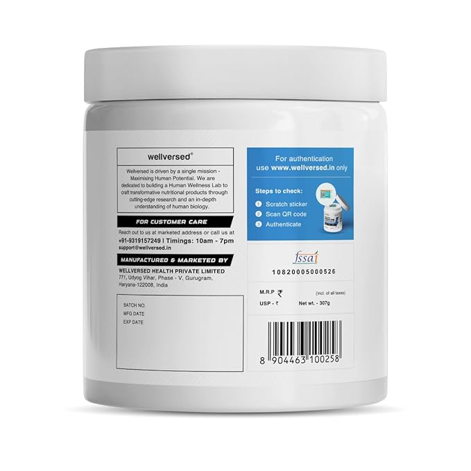 Wellcore - Pure Micronised Creatine Monohydrate | (307g, 83 Servings) | Rapid Absorption | Enhanced Muscle Strength & Power | Fast Recovery | Increased Muscle Mass