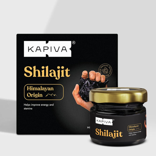 Kapiva Original Himalayan Shilajit/Shilajeet Resin 20g | 250mg/Serving | For Energy, Endurance & Vitality | 80 Servings | 100%
