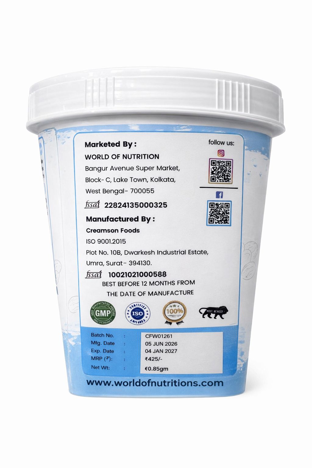 WON Biotech Peanut Butter 500g