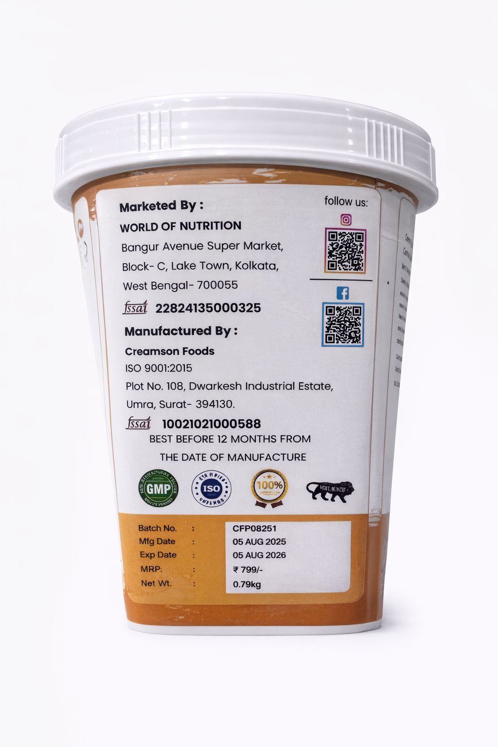 WON Biotech Peanut Butter 500g