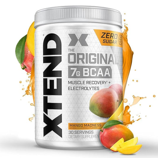 Scivation Xtend Original Bcaa Powder-Sugar Free Workout Muscle Recovery Drink With 7G Bcaa, Amino Acid Supplement With L Glutamine & Electrolytes-405 Gms(30 Servings)