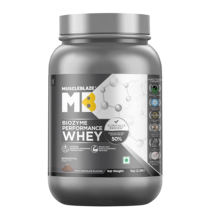 MuscleBlaze Biozyme Performance Whey 1KG