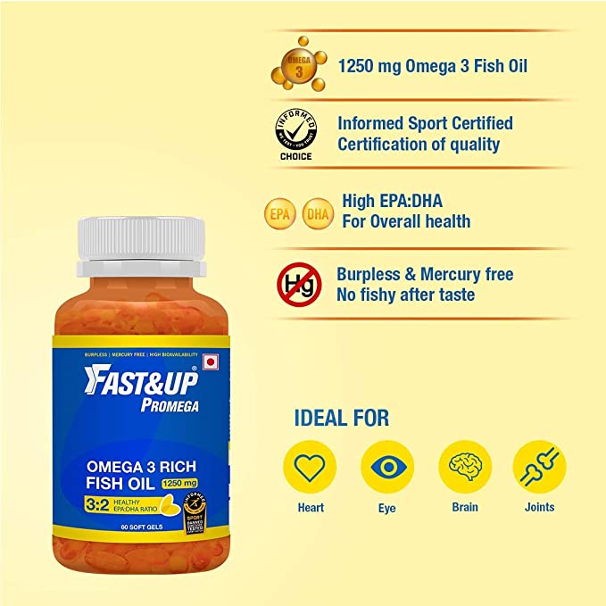 Fast&Up Omega 3 Fish Oil  (60 cap )
