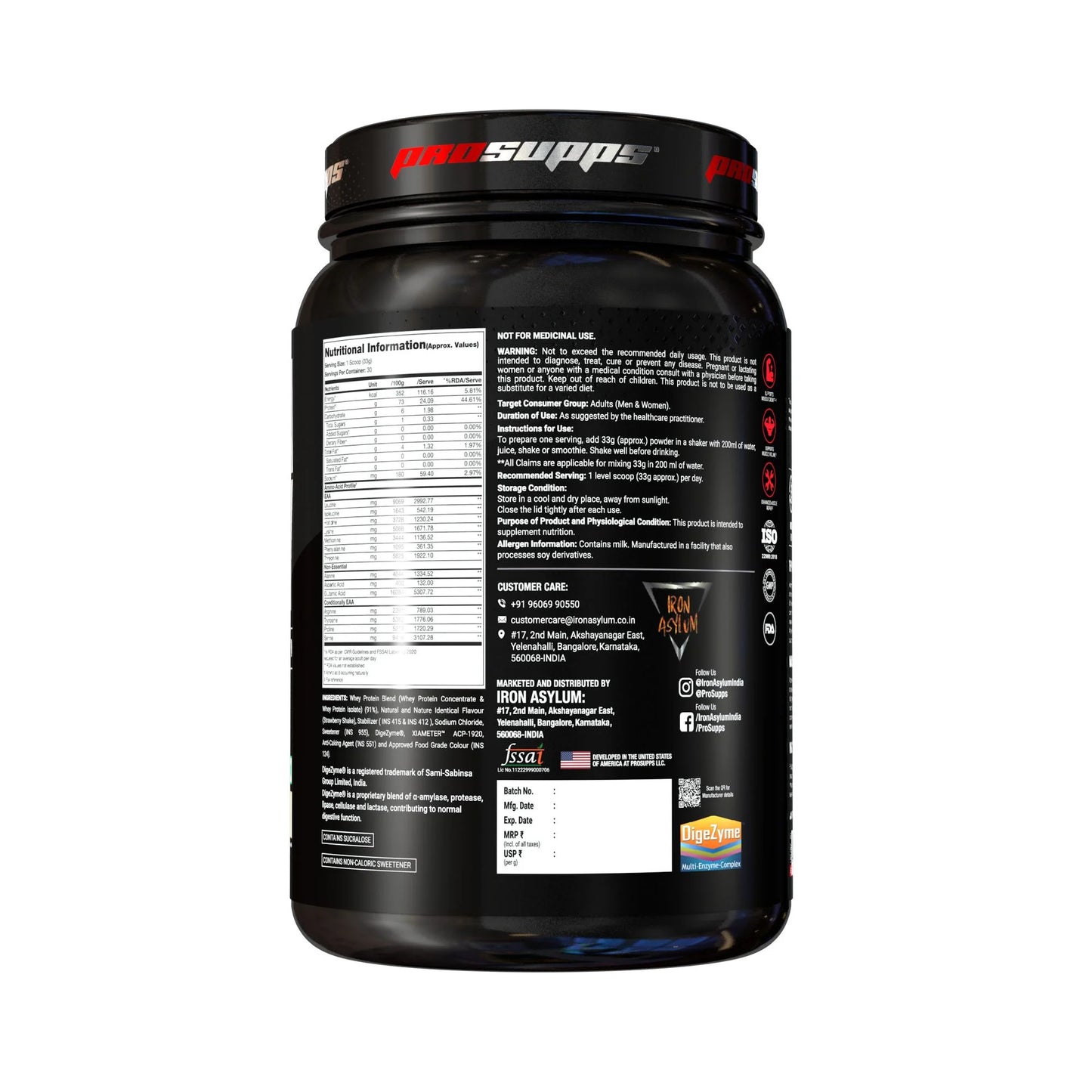 PROSUPPS Alpha Whey - Premium Whey protein Isolate and concentrate Blend Whey Protein 1 KG