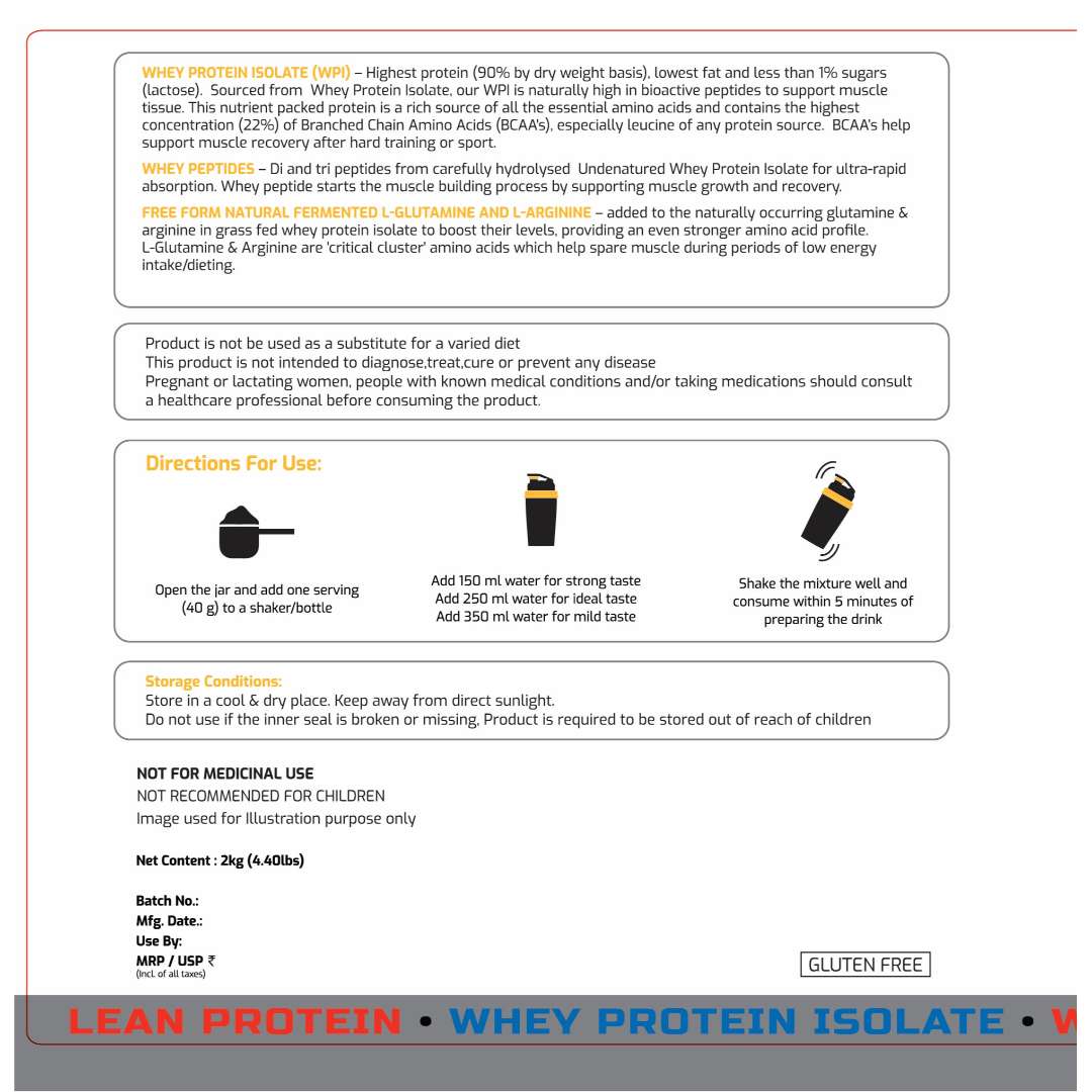 International Protein Amino Charged WPI (Whey Protein Isolate) - 2 Kg
