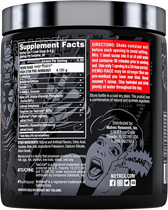 Nutrex Research Hemo-Rage Pre-workout – World Of Nutrition