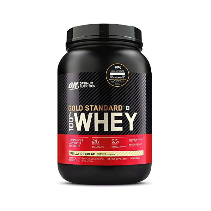 Optimum Nutrition (ON) Gold Standard 100% Whey Protein Powder 2 lbs, 907 g