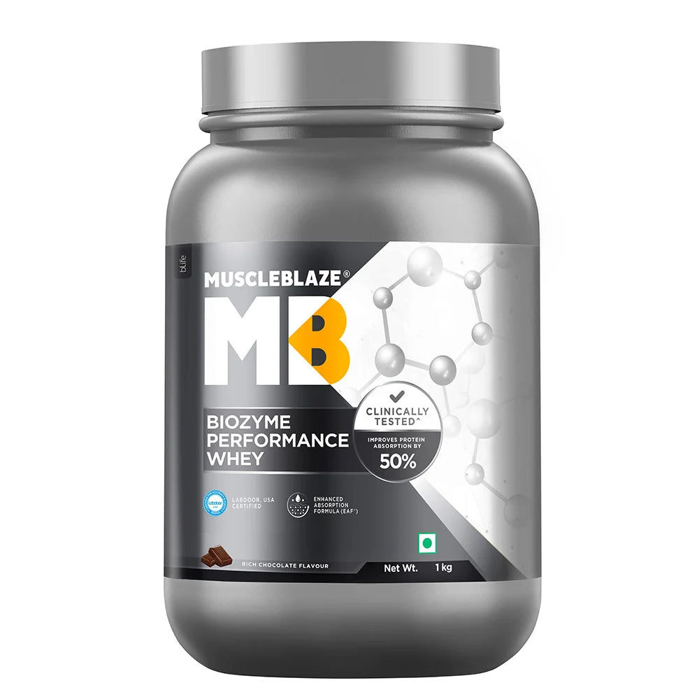MuscleBlaze Biozyme Performance Whey 1KG