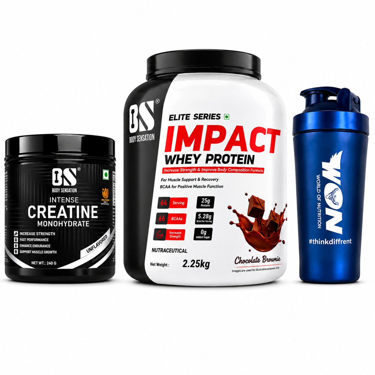 BS Impact Whey 2kg + Free BS Creatine + Free Shaker