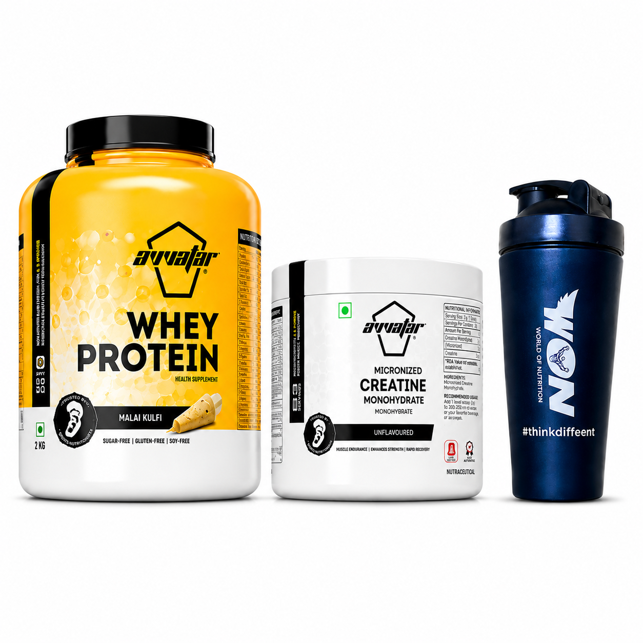 Avvatar Whey Protein 2kg + Free Avvatar Creatine + Free Shaker